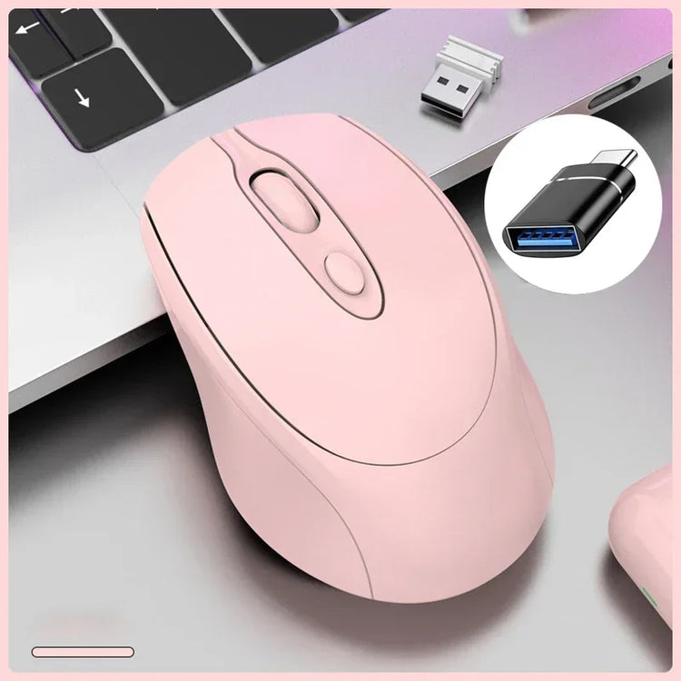 Wireless Computer Mouse Rechargeable 2.4G Bluetooth-Compatible - ElectronAge