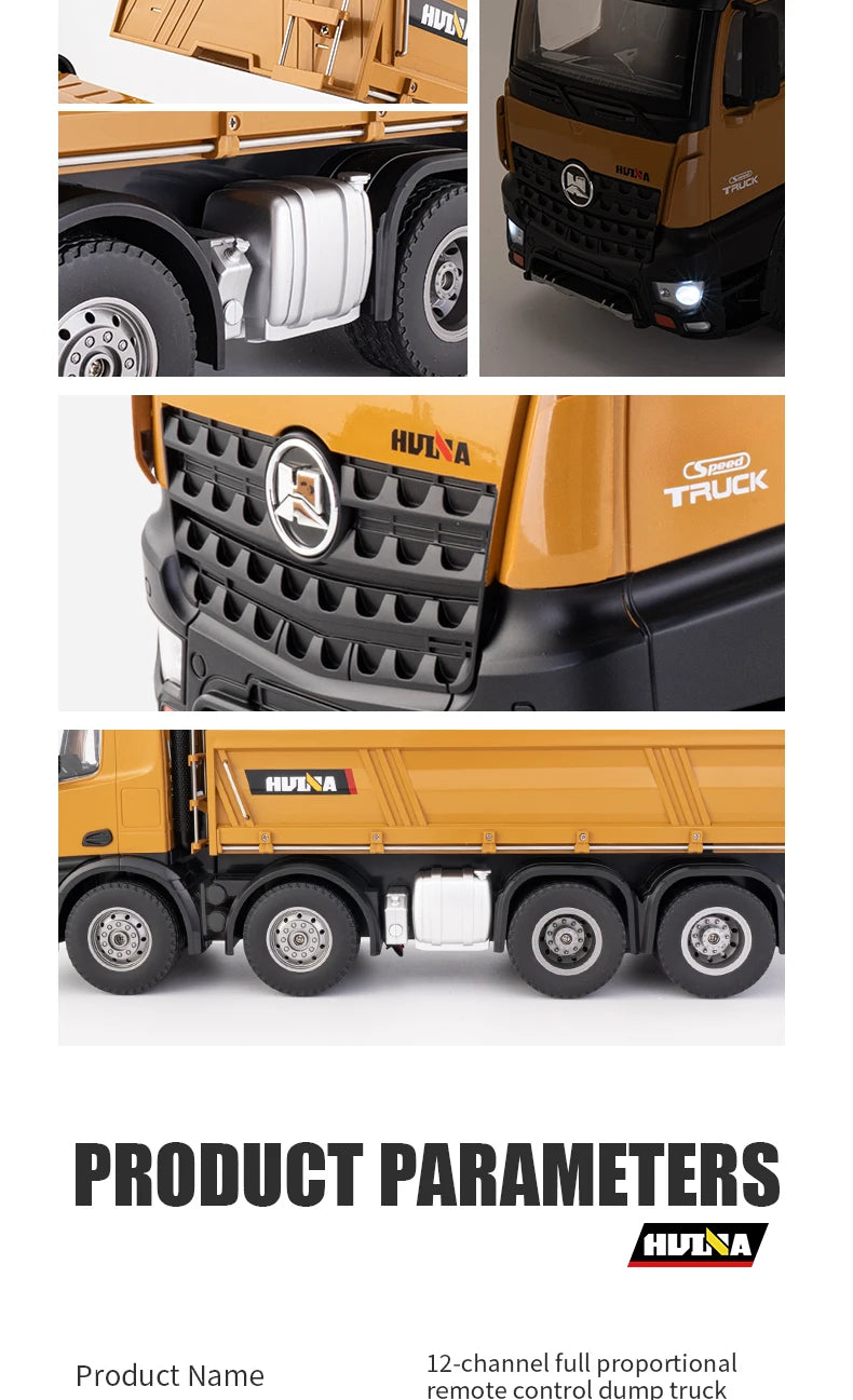 JIKEFUN HUINA 1536 1:14 Large Dump Truck - ElectronAge