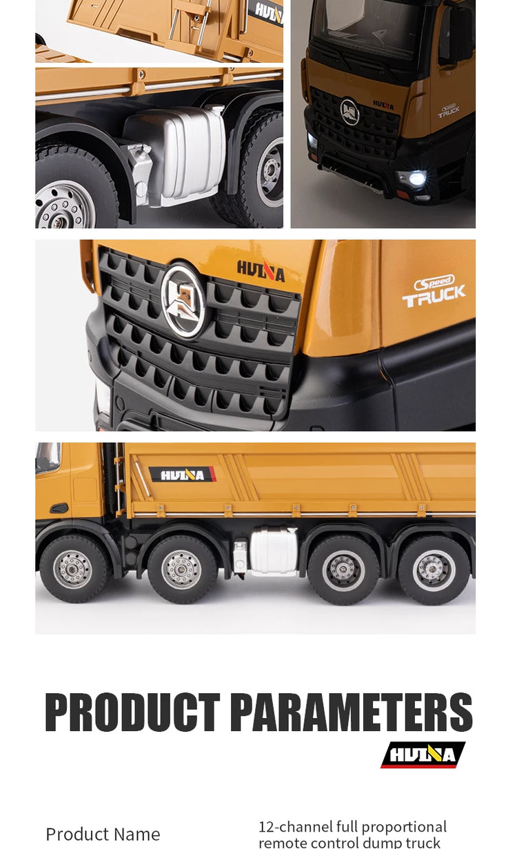 JIKEFUN HUINA 1536 1:14 Large Dump Truck - ElectronAge