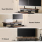 Dual monitor stand with drawer for home and office - ElectronAge