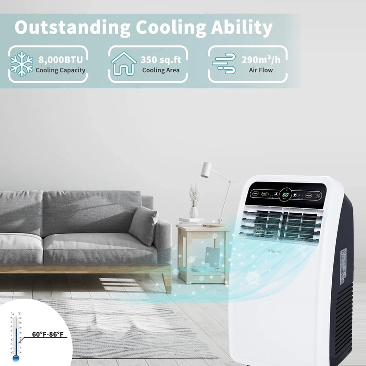 Shinco 8,000 BTU Portable Air Conditioner - ElectronAge