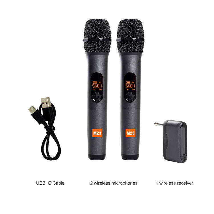 G-MARK M23 UHF 2 Channel Wireless Microphone System - ElectronAge