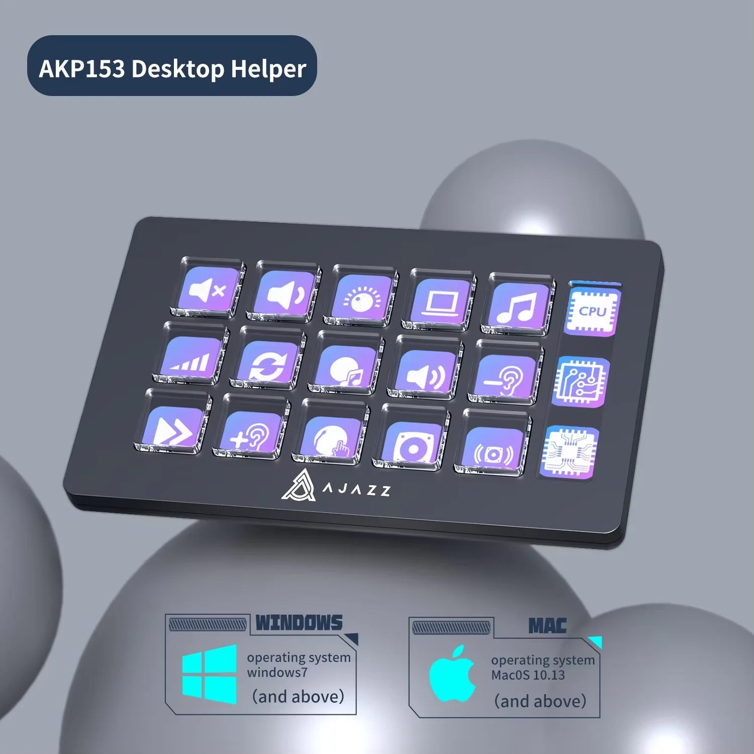 Ajazz AKP03E/153E Programmable Macro Keyboard - ElectronAge
