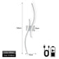 Black White Rechargeable LED Wall Light USB Type-C Battery Operated Wireless Wall Lamp 60/80cm Touch Switch Dimmable Wall Lights