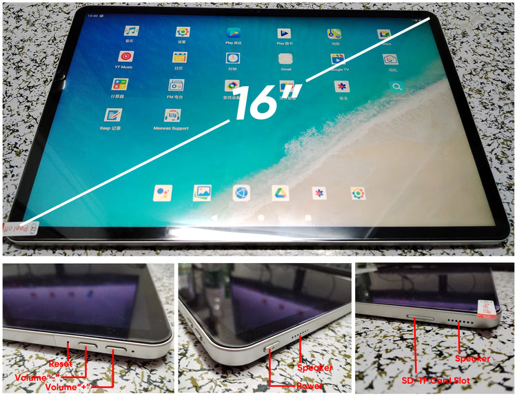 Super Large 16 Inch Pro Tablet Android 14 Tablet Helio - ElectronAge