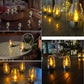 6PCS solar candle light deck night light suitable for desktopsteps stairway lead lights Christmas Halloween light