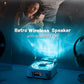 Retro Turntable Speaker With White Noise Wireless Bluetooth Vinyl Record Player Stereo Sound RGB Projection Lamp Effect