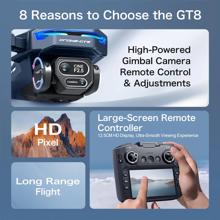 Lenovo GT8 Drone 8K HD Three-camera - ElectronAge