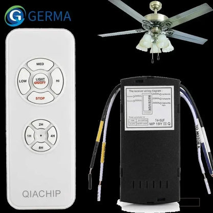 Universal Ceiling Fan Lamp Remote Control Kit AC 110-240V Timing Control Switch Adjusted Wind Speed Transmitter Receiver
