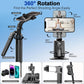 Auto Face Tracking Selfie Stick Tripod with Light, 360° Rotation for iPhone, Remote Control for Vlog Live Stream
