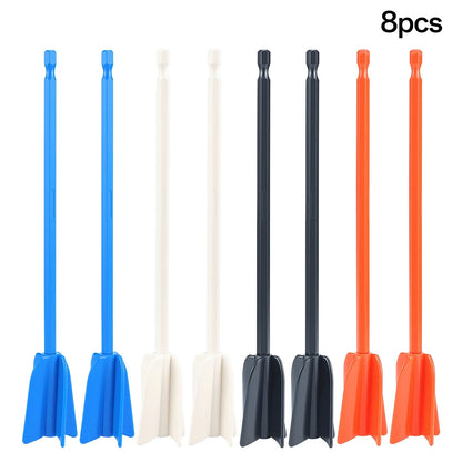 8Pcs Epoxy Resin Mixer Paddles Paint Drill Attachment Paddle for Drill, Reusable Multipurpose for Resin Mixing, Paint Mixing