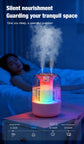 2200ML Air Humidifier USB Double Spray Port Mist Spray Heavy Fog Aroma Diffuser Essential Oils Color Light for Home Bedroom Gift