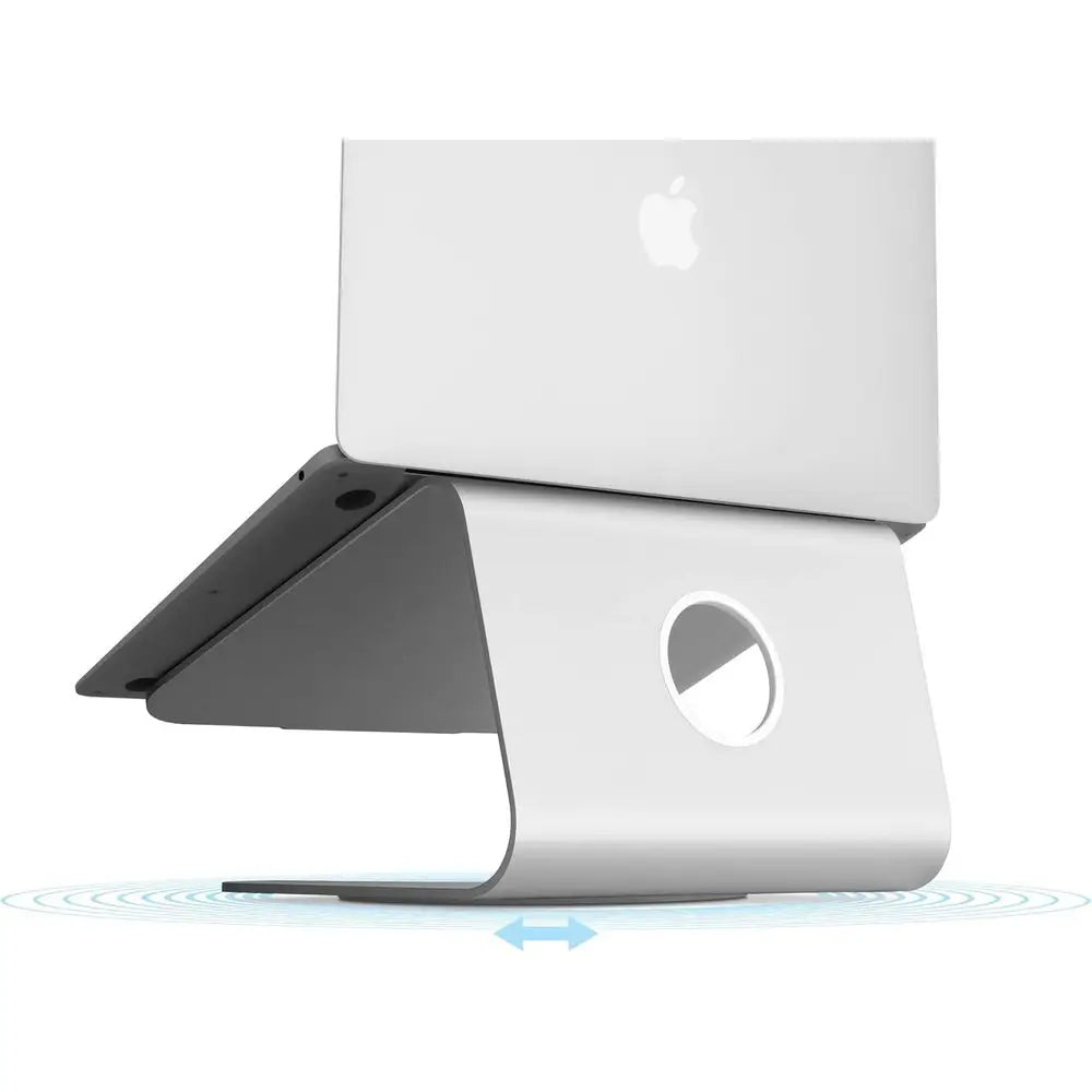 360-Degree Swivel Laptop Stand, Silver (Patented) - Model 10036 - ElectronAge