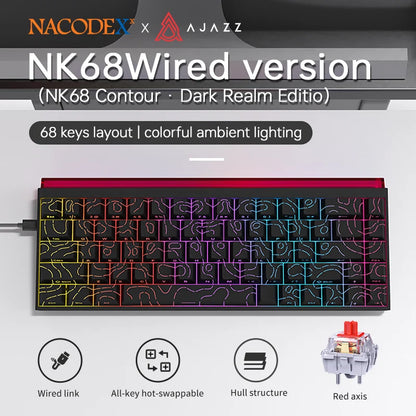 Ajazz NK68 Mechanical Gaming Keyboard - ElectronAge