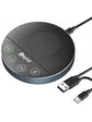 USB&Type-C Speakerphone Speaker Microphone, Touch Buttons 360° Omnidirectional Pickup for Conference Skype Zoom Computer Mic