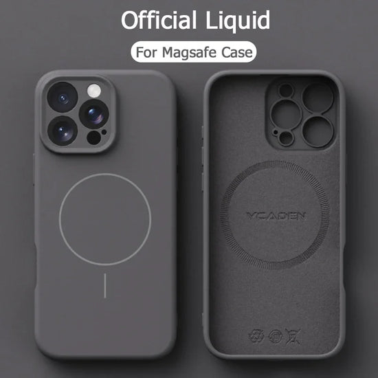 Liquid Soft Silicone For Magsafe Wireless Charge Magnetic Case For iPhone 16 Plus 15 14 13 12 Pro Max 11 Cover