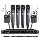 Leicozic 4 Channel Wireless Microphone Professional Radio System - ElectronAge