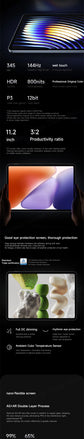 Xiaomi Tablet Pad 7 Pro 11.2-inch 3.2K 144Hz Snapdragon 8s Gen3 50MP + 32MP camera Xiaomi HyperOS 2 Tablet