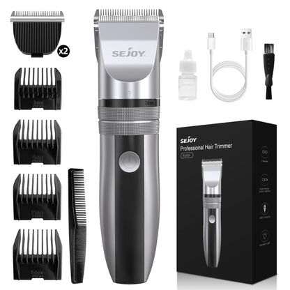 Sejoy Electric Hair Clippers Men Professional kit USB Rechargeable Men&