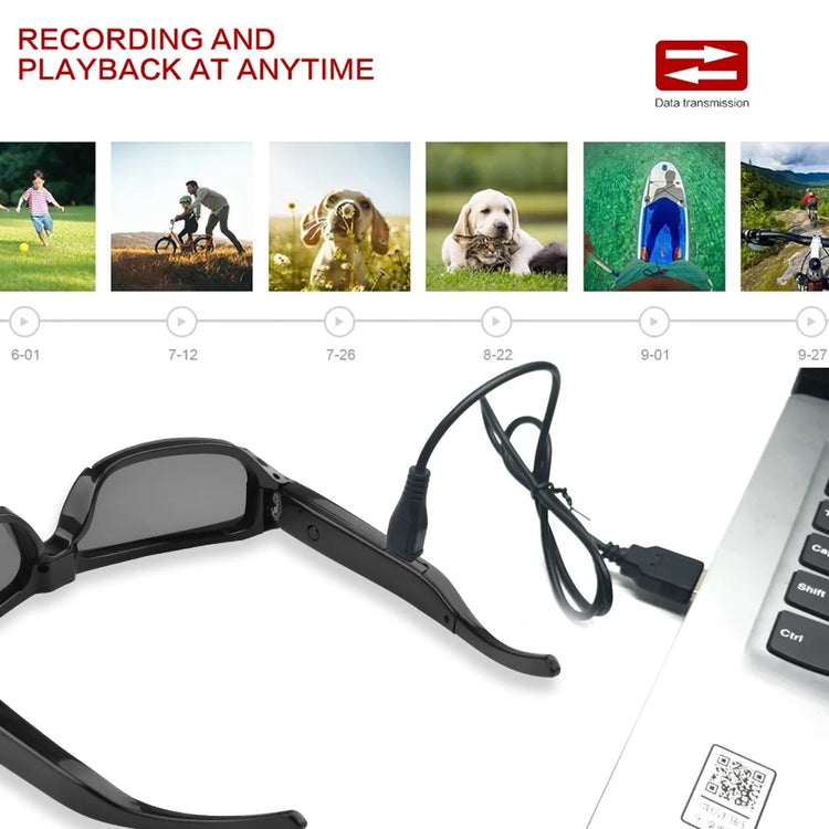 Portable 1080P HD Mini Glasses Camera Video Recorder - ElectronAge