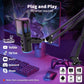 Pupgsis Gaming Microphone, USB Condenser Mic for PC, PS4/5 and Mac,Noise Cancellation Computer Mic with Mute, Reverb, Monitoring
