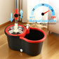 360° Spin Mop Bucket Sets with Wring System in 3 Microfiber Heads, 47" Extended Handle Floor Cleaning
