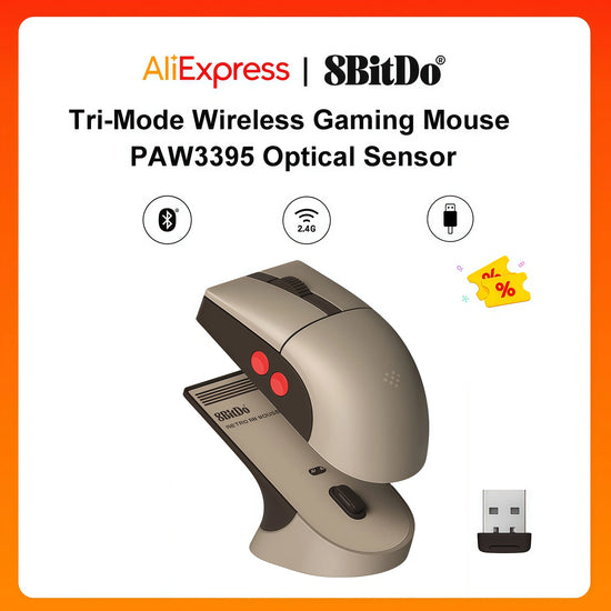 8BitDo Retro R8 Wireless Gaming Mouse - ElectronAge