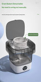 12L Mini Folding Washing Machine Bucket For Socks Underwear Panties Cleaning Portable Small Travel Household Washing Machine