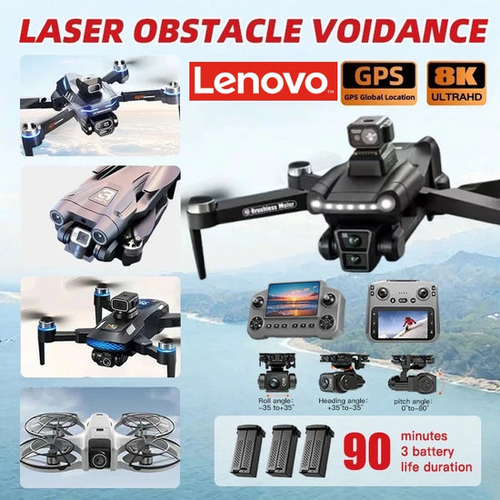 Lenovo Drone With screen RC 8K - ElectronAge