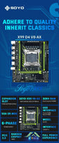 SOYO X99 Motherboard Set With LGA2011-3 Xeon E5 2630 V4 CPU DDR4 8GB (1*8GB)  2133MHz RAM NVME M.2 SATA Computer Accessories
