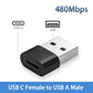 USB To USB C Adapter,Type C Female To A Male Charger Converter