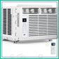 6,000 BTU Window Air Conditioner Cools 250sq.ft, Quiet AC Unit with Remote - ElectronAge