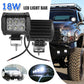 2-4 pcs Car Led Light Bar 18W Work Light Lamp spot flood beam 4" Motorcycle Tractor Boat Off Road 4WD 4x4 Truck SUV ATV 12V 24V