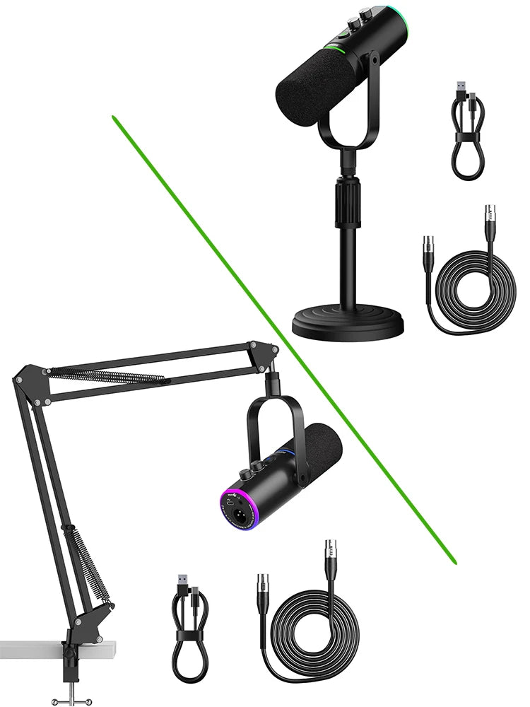 ORTIZAN Podcast Dynamic Microphone, XLR/USB Recording PC - ElectronAge
