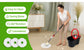 360° Spin Mop Bucket Sets with Wring System in 3 Microfiber Heads, 47" Extended Handle Floor Cleaning