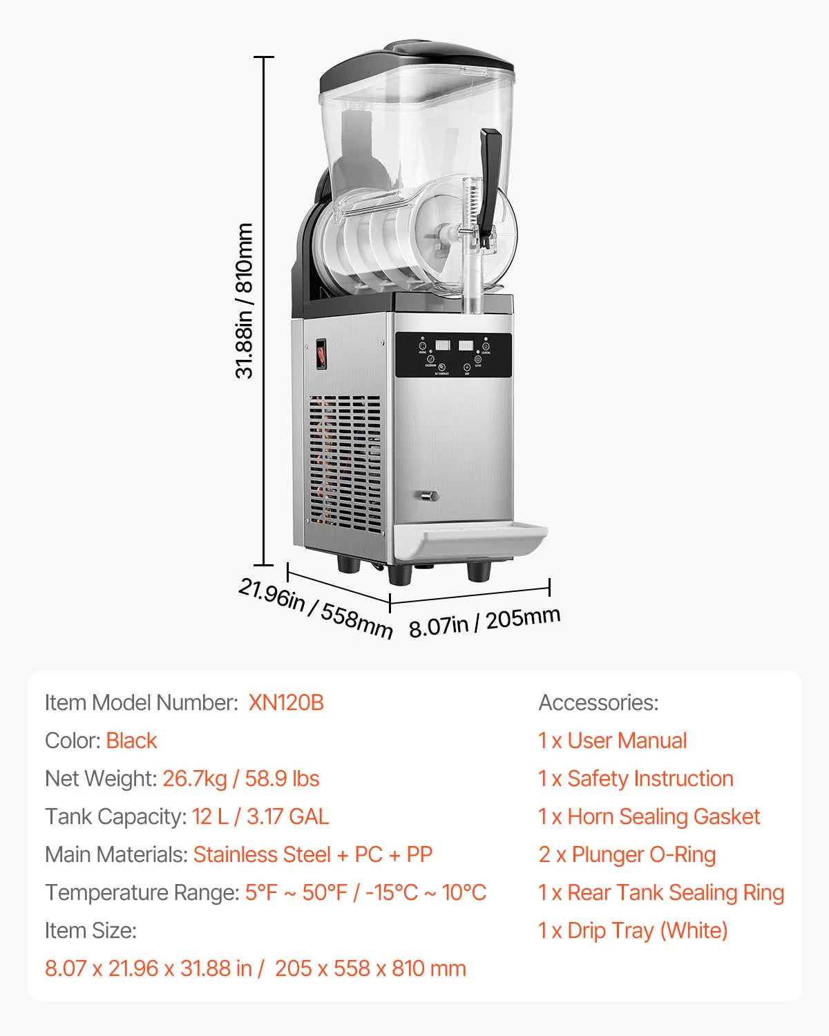 SucceBuy 3-36L Commercial Slushy Machine 1-3 Tanks Stainless Steel Margarita Smoothie Frozen Drink Maker for Party Restaurants - ElectronAge