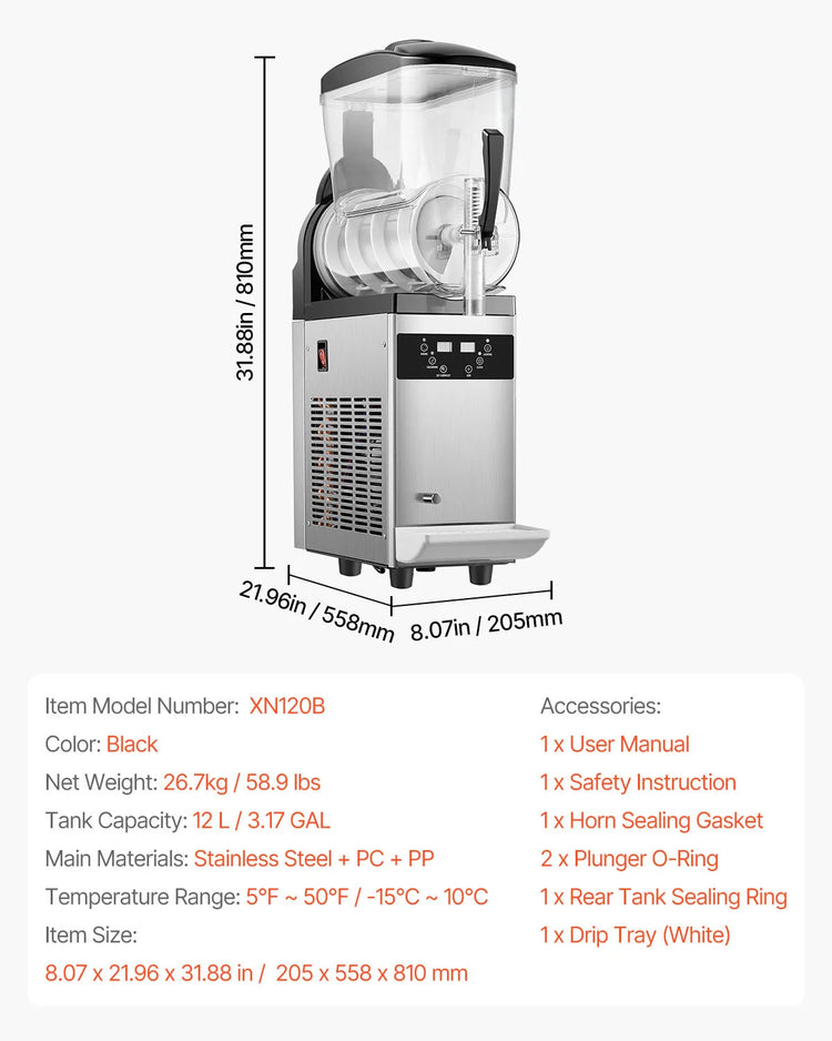 SucceBuy 3-36L Commercial Slushy Machine 1-3 Tanks Stainless Steel Margarita Smoothie Frozen Drink Maker for Party Restaurants - ElectronAge