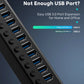 RSHTECH USB3.0 Hub Aluminum 10/13/16 Port Expander USB Powered Data Hub Splitter Individual On/Off Switches for Laptop Macbook