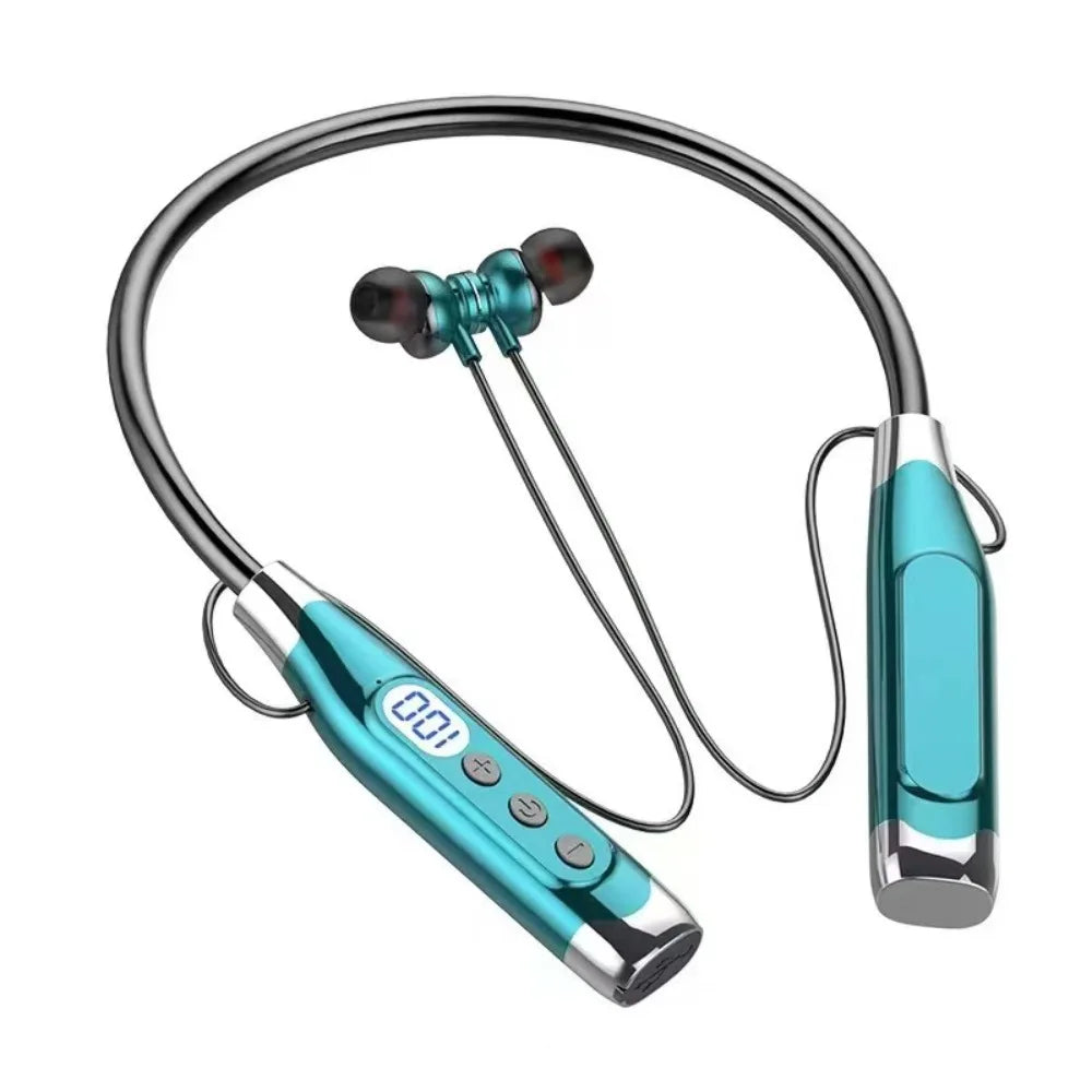 throughpp LED Digital Display Neckband Headphones - ElectronAge