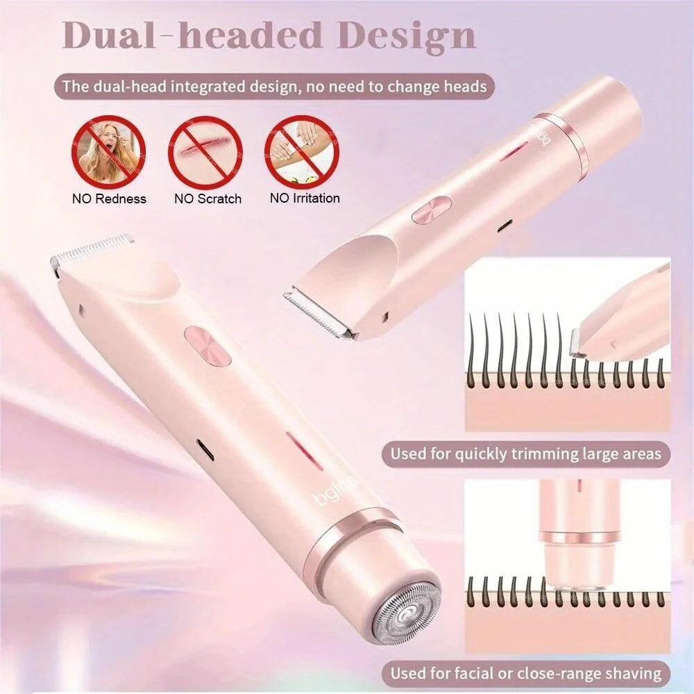 2-in-1 dual-head electric epilator and shaver - ElectronAge