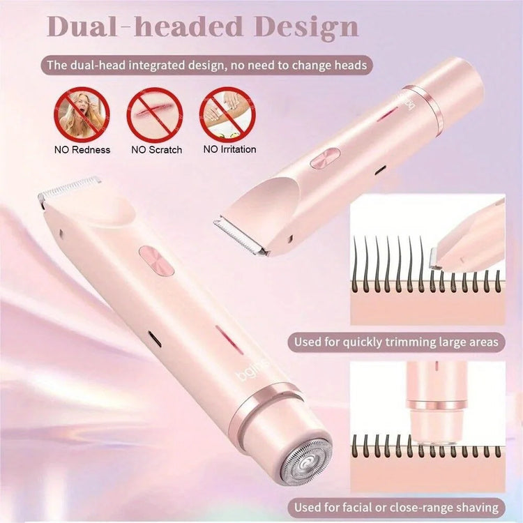 2-in-1 dual-head electric epilator and shaver - ElectronAge