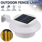 Solar Fence Lights Outdoor Solar Powered Lamps Waterproof LED Gutter Lights for Yard Garden Pathway Lighting Scene Night View