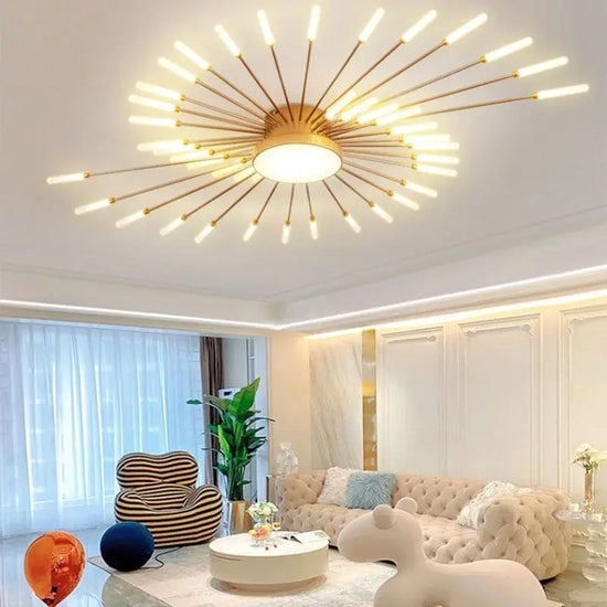 AuroraRealm Creative Fan Shaped LED Ceiling Lamp