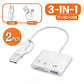 3 in 1 USB/Type C Multifunction Card Reader OTG SD TF Cards USB Memory Cards Reader Converter for MacBook Laptop Samsung