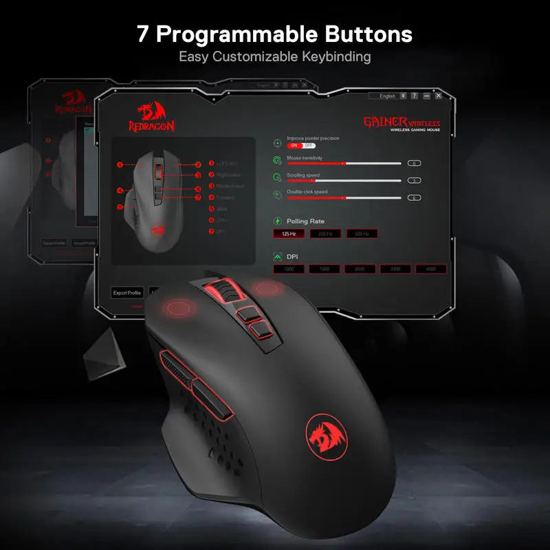 Redragon M656 Gainer Wireless Gaming Mouse - ElectronAge