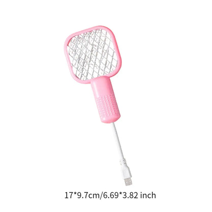 Small Electric Mosquito Killer 5 Layer Security Net Compact Portable USB Interface Electric Fly Swatter for Home Outdoor Camping