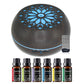 550ml Essential Oil Diffuser with Remote Control 6 Blending Modes 7 LED Colors Auto Shut-Off for Bedroom Living Room Humidifier