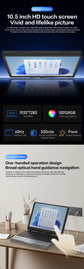 12th Gen Intel Alder Lake N150 Mini Gaming Laptop 10.5inch Touch Screen 16G/32G 512GB 1TB Windows 11 Notebook Tablet PC 2 in 1