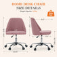 MCQ Armless Ergonomic Fabric Office Chair with 360° Swivel - ElectronAge