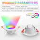 APWIKOGER 1-16PCS 10W Smart LED Downlight Bluetooth Ceiling Lamp